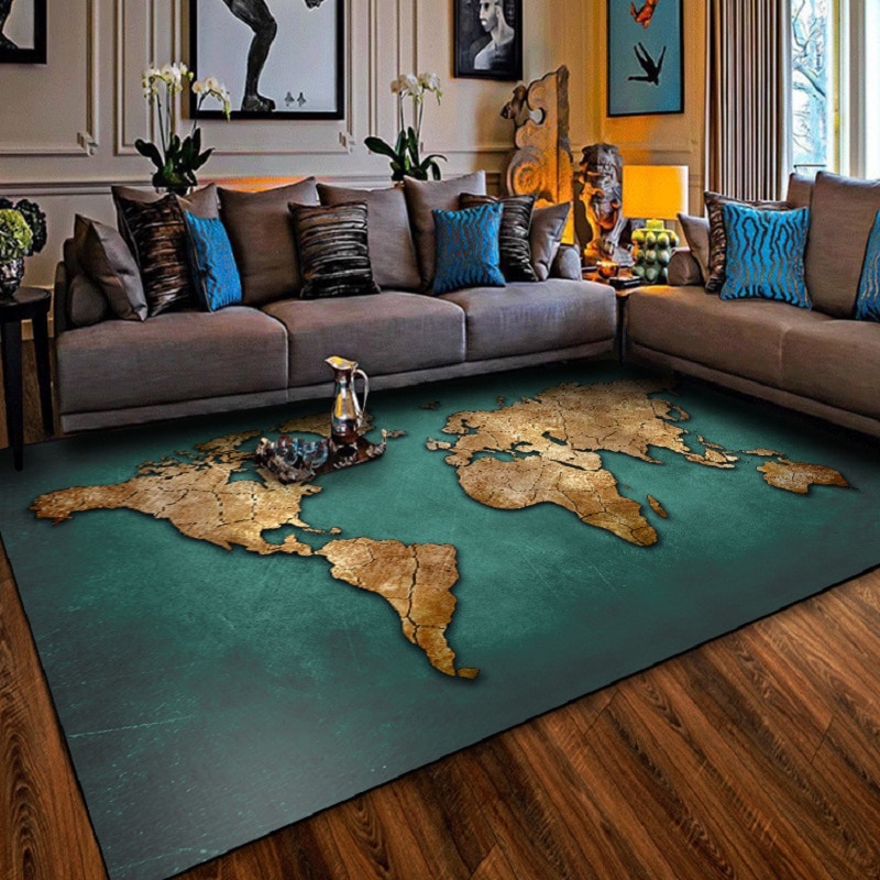 Amerikanischen retro Grün Gold Quaddel karte Tür matt Schlafzimmer wohnzimmer nacht teppich plüsch nicht-Unterhose teppich 150x200 cm größe boden matt
