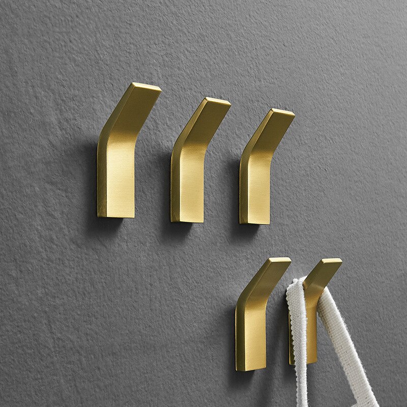 Traje negro gancho de pared perchero Toalla de baño gancho inoxidable colgador perchas de ropa para la cocina Hardware Baño