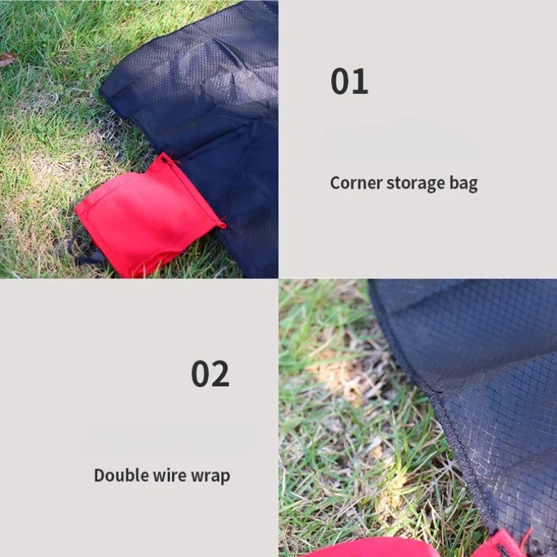 1 stk. udendørs camping picnicmåtte foldbar bærbar lomme nylon tæppe mini letvægts fugttæt vandtæt strandmåtte 70 x 110cm