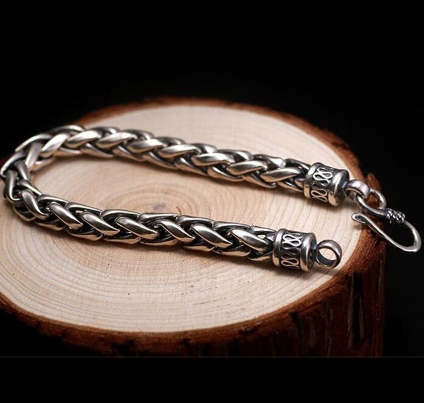 Men Metal Vintage Biker Chain Bracelets Jewelry