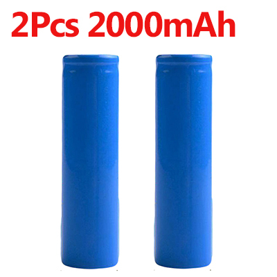 2 stks 18650 3.7 v 1200 mah 1500 mah 1800 mah 2000 mah 2200 mah 2600 mah 18650 Batterij Oplaadbare li-on Batterij voor LED Zaklamp: 2pcs 2000mAh Battery