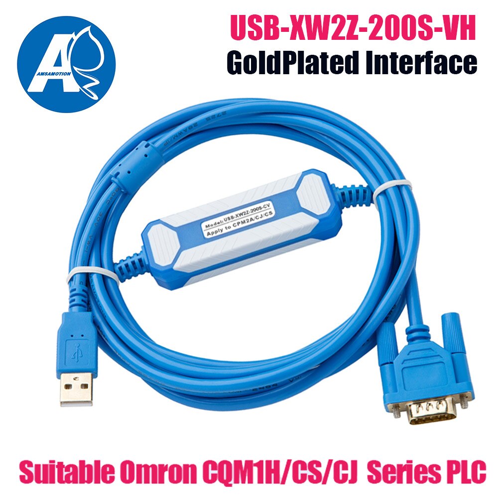 Amsamotion Upgraded PLC Programming Cable USB-XW2Z-200S-VH for Omron CQM1H / CPM2C Series USB To RS232 for COM1/cm2a/cs: Default Title