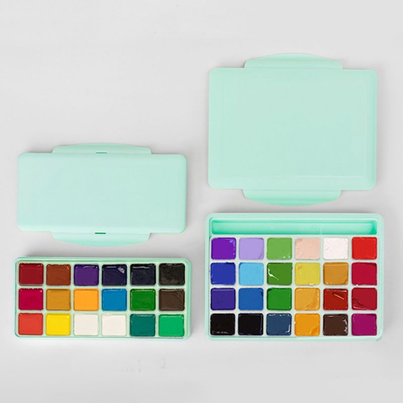 18/24 Colors Gouache Paint Set with Palette 30ml Watercolor Painting for Artists
