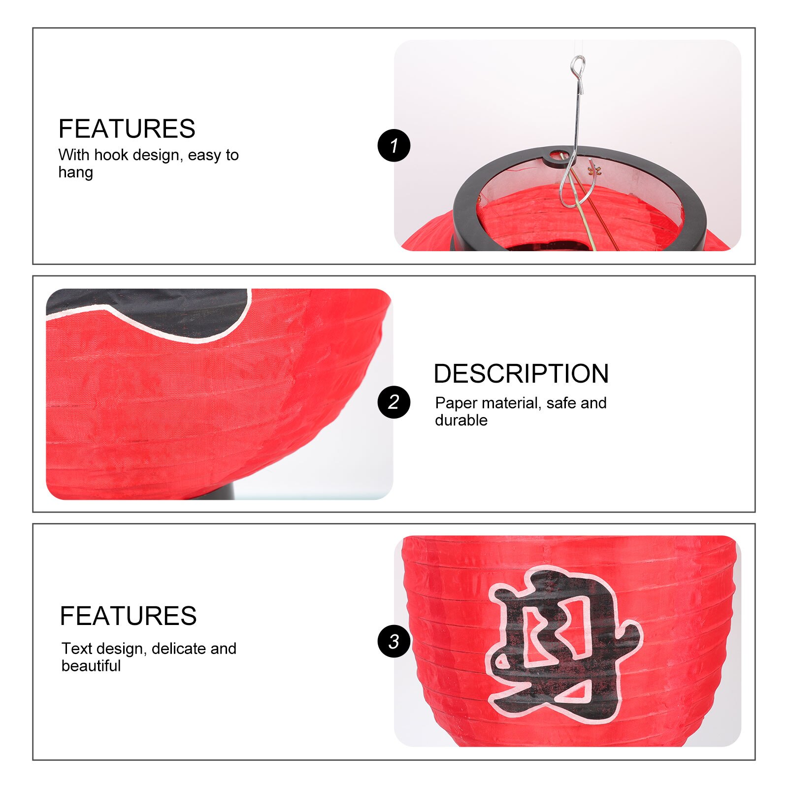 2Pcs Japanese Style Hanging Lanterns Outdoor Waterproof Lanterns for Restaurant