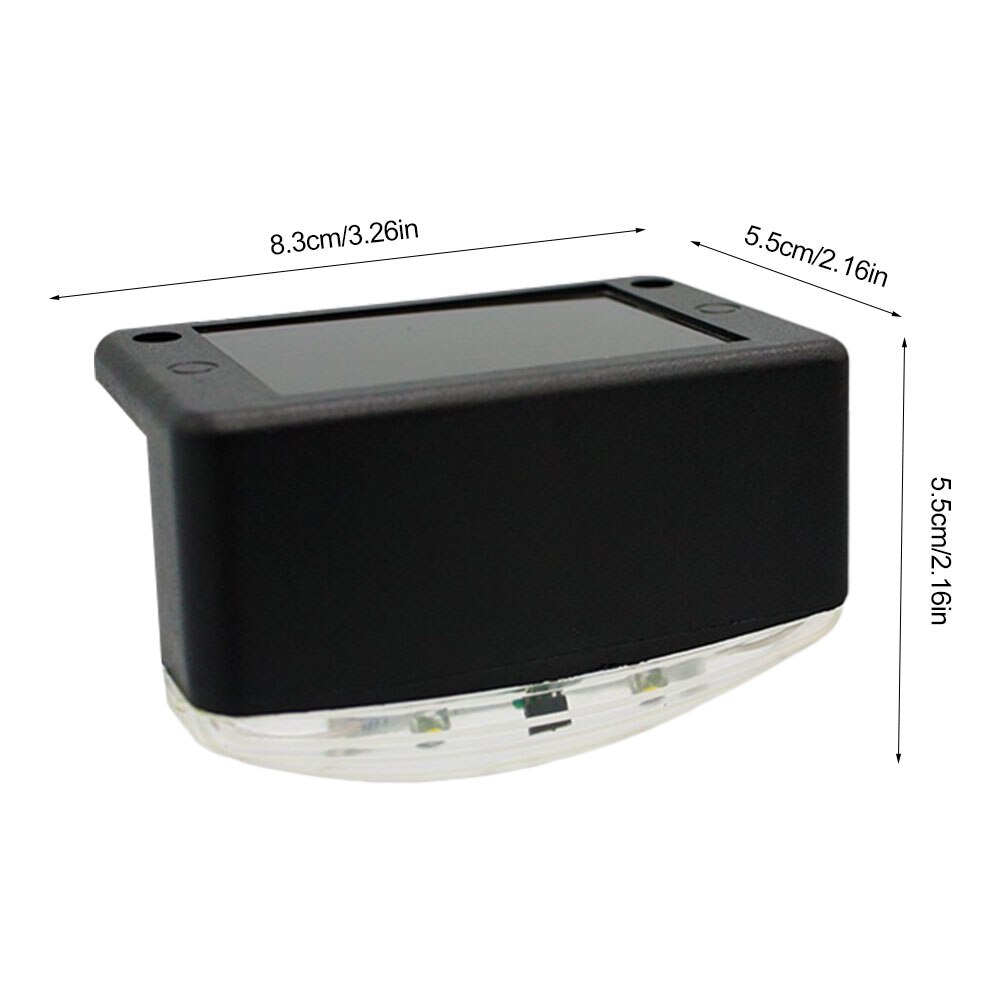 4PCS LED Solar Path Stair step Outdoor Light Garden Yard Fence Wall driveway Automatic sensor activates ABS Landscape Lamp F1