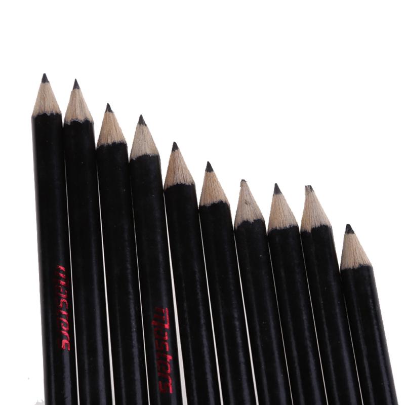 10PCS / Lot 86MM Golf Scoring Pen Score Pencil Black Wood Golf Scoring Pencil Golf Accessory Wood Round