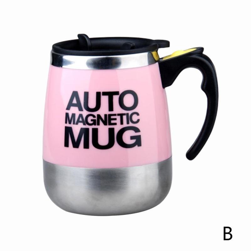 Auto Sterring Coffee Mug Stainless Steel Magnetic Mug Electric Mug Shaker Milk Cover Cup Mixing Mugs Lazy Smart Supplies Co D1K4: B