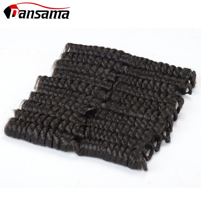 DANSAMA 6 Inch Short Curly Spring Crochet Braiding Hair 20 Roots/pack Synthetic Crochet Braids Hair Extensions