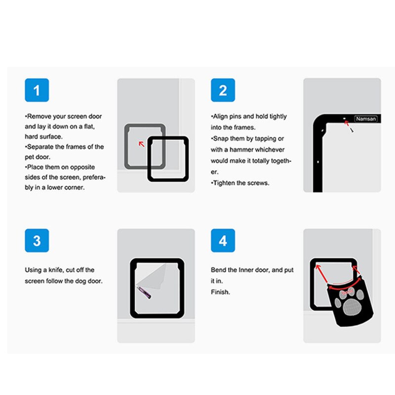 Multifunction Pet Magnetic Door Screen Innovative Gate Gauze Window Door For Dogs Cats Locking 42x37cm Pet Black Door For Pets