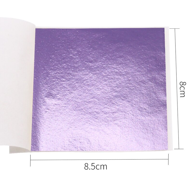 Imitation Gold Leaf Sheets ,Gilding Flakes ,Glitter Paper 100pcs ,for Home Decoration Wall Furniture Statue Crafts Nail 8x8.5cm: Peach purple