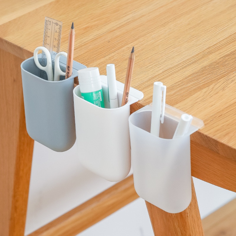 porte-crayon de bureau en plastique porte-crayon bureau organisateur de bureau tenture murale maison boîte de rangement papeterie conteneur boîte de rangement