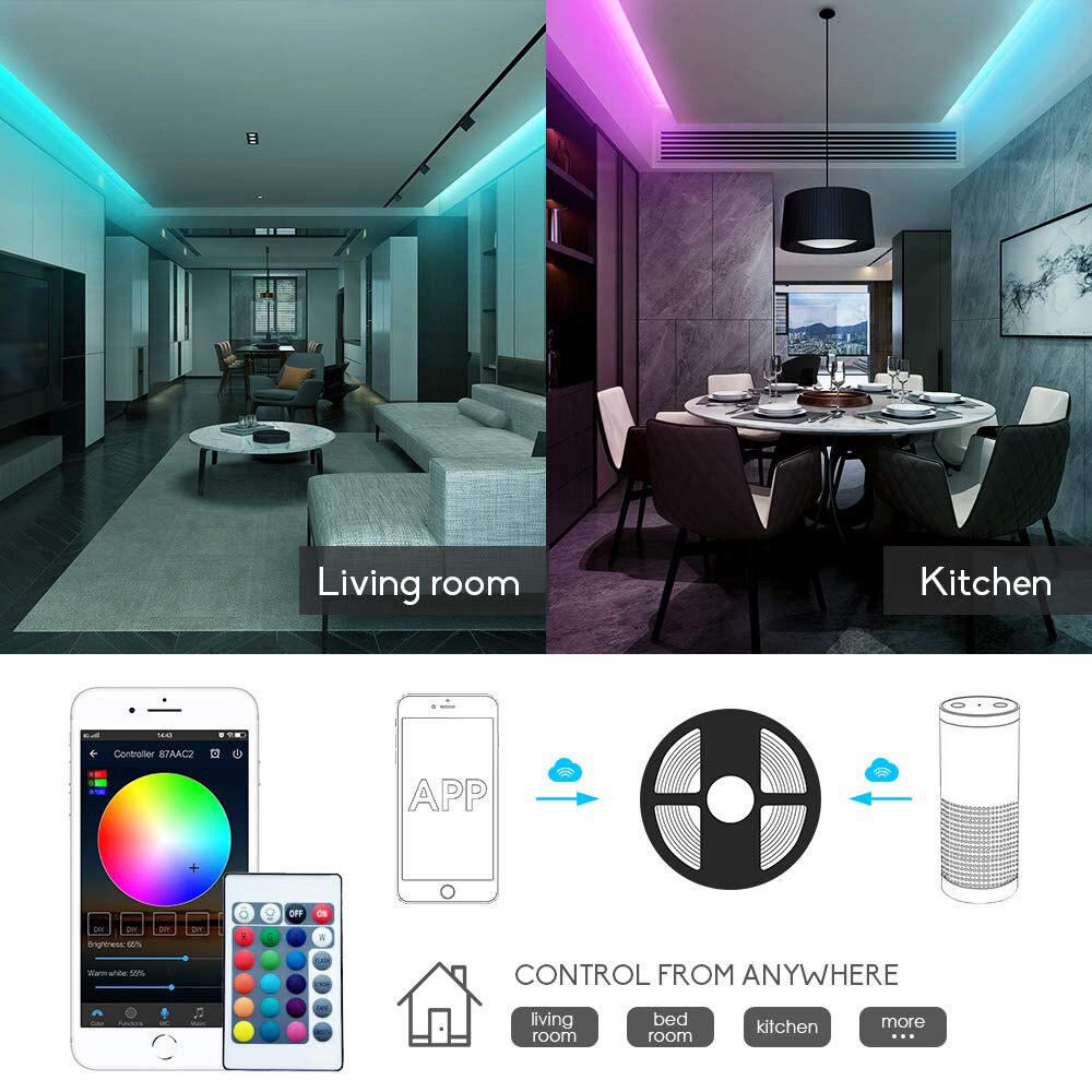 DC 5-28V LED WIFI Controller für RGB LED Streifen Licht IOS oder Android-system Smartphone Steuerung LED streifen Licht 16 Millionen Farben