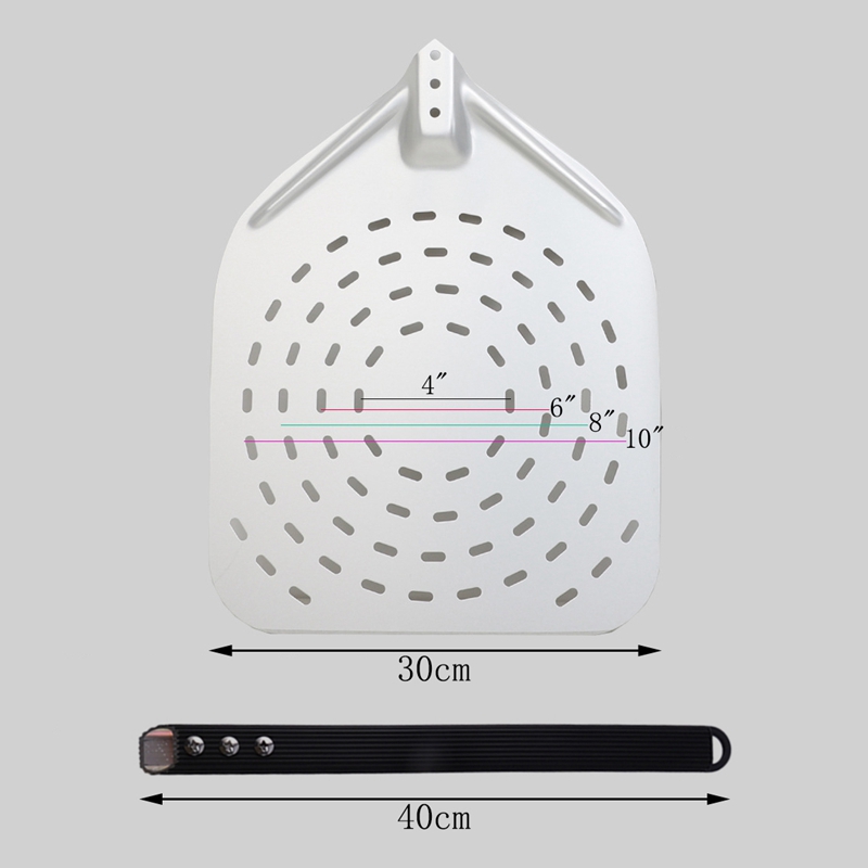 12 Inch Anodized Aluminum Pizza Paddle Perforated Pizza Peel Pizza Shovel for Baking Homemade Pizzas