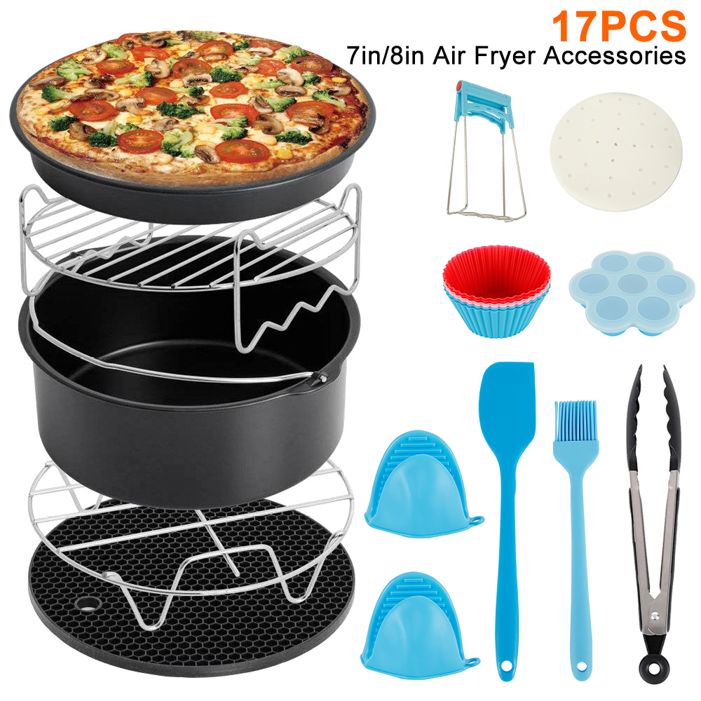17 PCS Air Fryer Accessories 7 Inch for Gowise Phillips Cozyna and Secura, Fit All Airfryer 3.2QT To 5.8QT