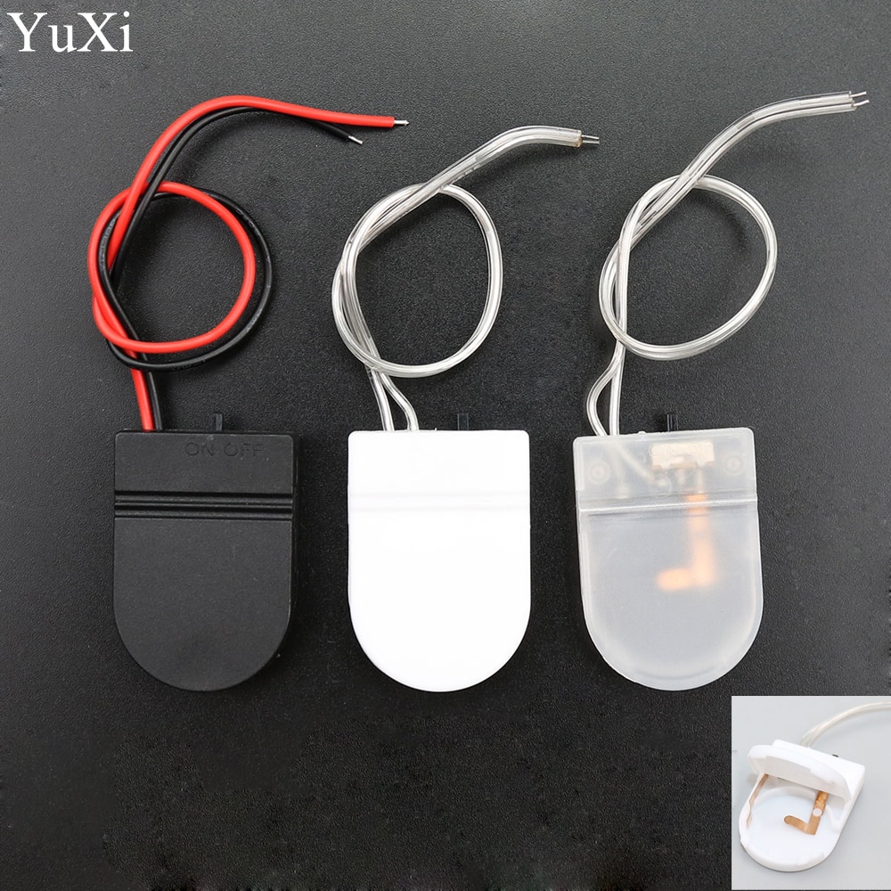Yuxi CR2032 Knoopcelbatterij Socket Holder Case Cover Met Aan/Uit Schakelaar 3V X1 6V batterij Opbergdoos