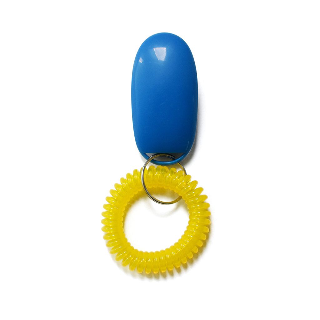Mini Clicker pour chien de , jouets d'entraînement pour animaux de compagnie, accessoires d'obéissance, son avec dragonne: light blue