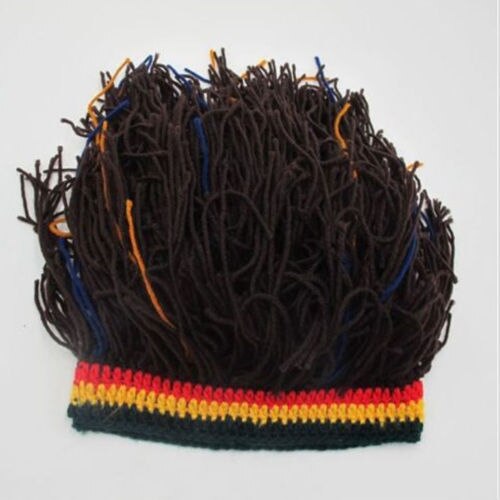 Reggae Dreadlocks Unisex Jamaicaanse Gebreide Mutsen Pruik Gevlochten Hoed Rasta Haar Hoed