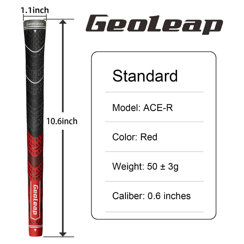 Geoleap golfgreb 13 stk / parti, rygrib ， multi sammensatte hybrid golfkølle greb, standard , 7 farve. fress: Rød-standard