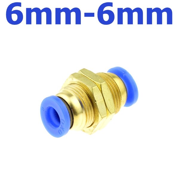 Luftpneumatisk rett skottforbindelse 10mm 8mm 6mm 4mm 12mm od slangerør ett trykk skyv inn gasskobling messing hurtigkobling: 6mm