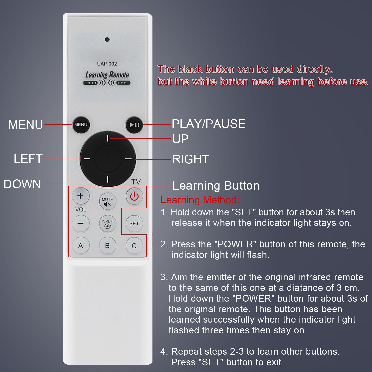 Remote Control Use for Apple TV 2/3/6th A1294 MM4T2ZM/A MD199LL/A MC572LL/A MC377LL/A A1427 A1469 A1378 MM4T2AM/A Mus Controller