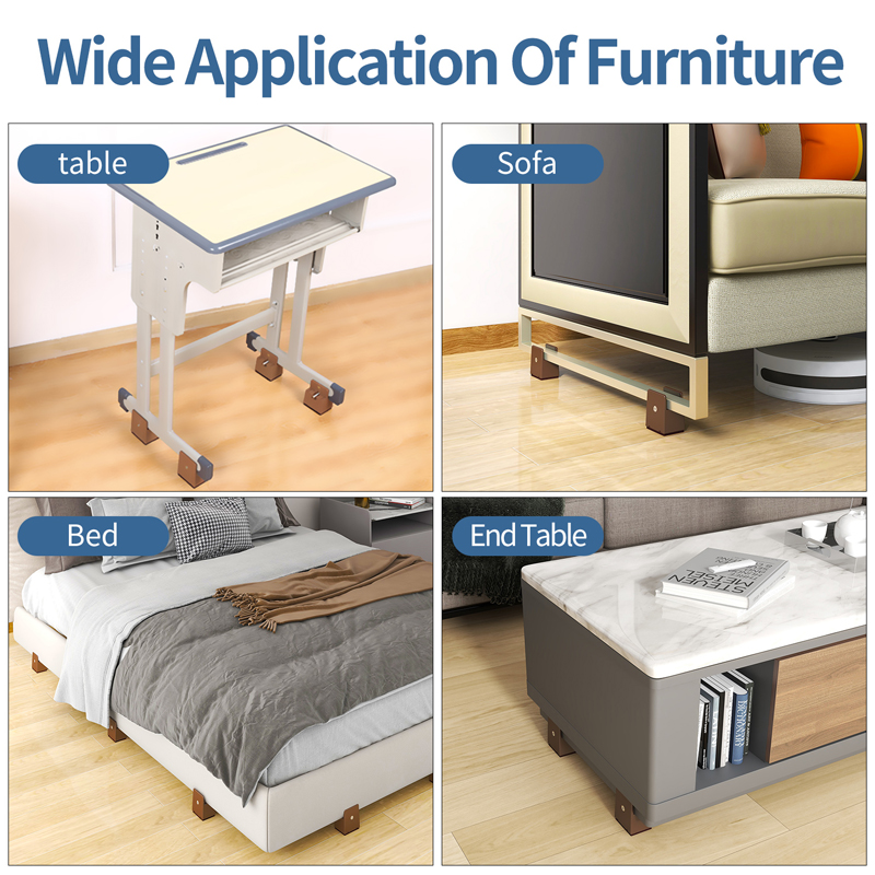 4 pièces pieds de chaise réglables Riser vis pince 2 4 pouces hauteur robuste canapé Tables lit meubles Risers carré rond chaise jambes