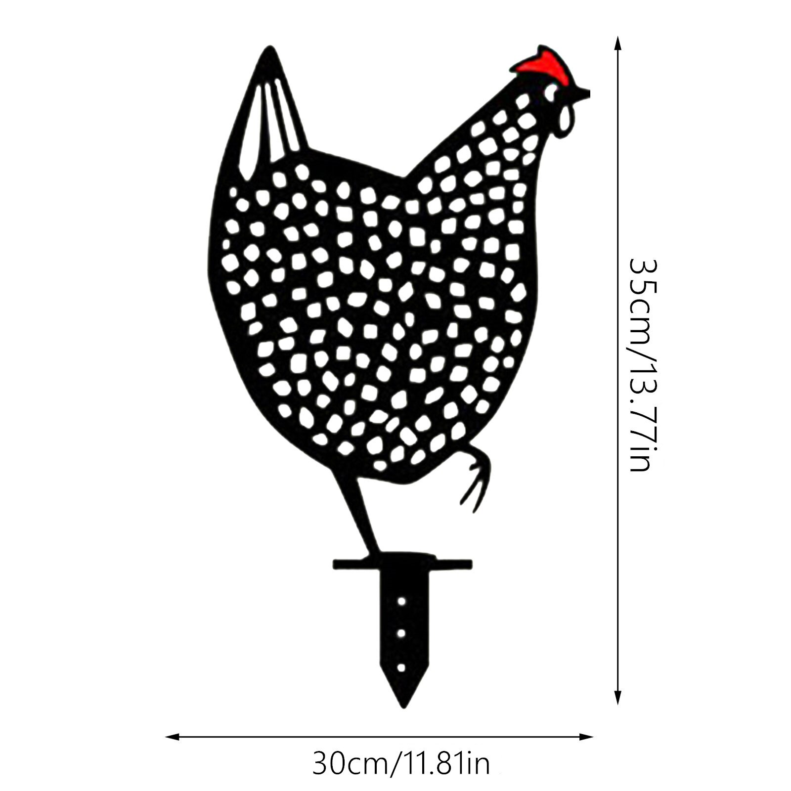 Kip Yard Art Metal Hen Art Tuinieren Ornamenten Tuin Achtertuin Gazon Stakes Metalen Hen Yard Decor Pasen Decoratie