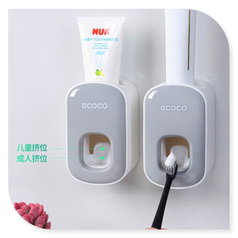 bathroom accessories set automatic toothpaste dispenser toothpaste extruder wall mount bracket toothbrush extruder brac