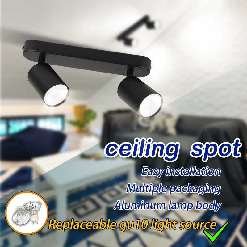 Faretto da soffitto per telecamera da letto Gu10 Faretto da parete moderno a binario flessibile per soggiorno, cucina, illuminazione a binario, bagno, dormitorio
