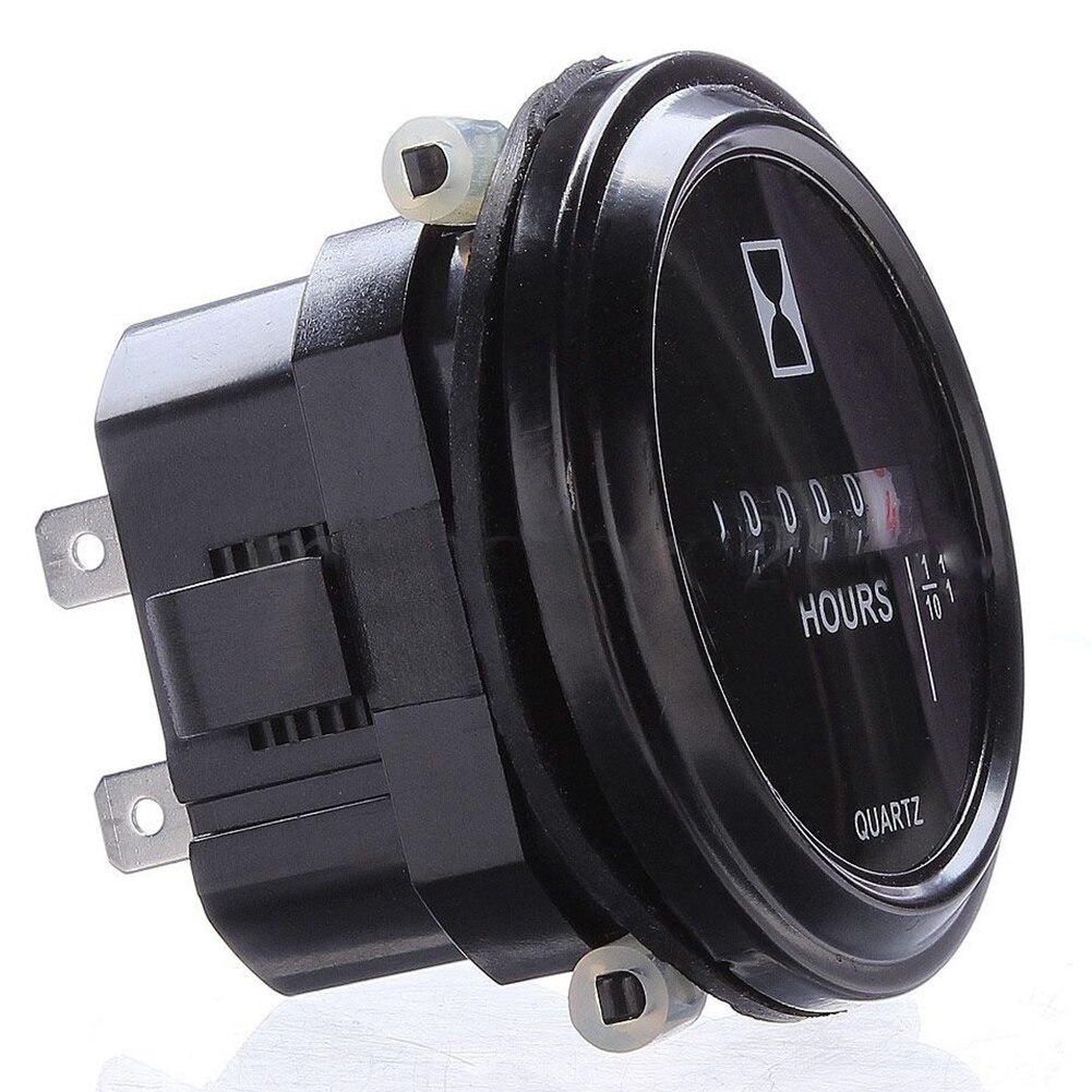 Digital Display Accurate Quartz Round Gauge Steady Hour Meter Car Use Mechanical Durable