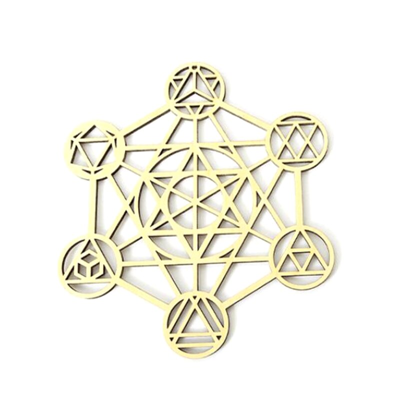 Sacred Geometry Wall Sculpture Tree of Life Symbol Meditation Chakra Wood Board: C