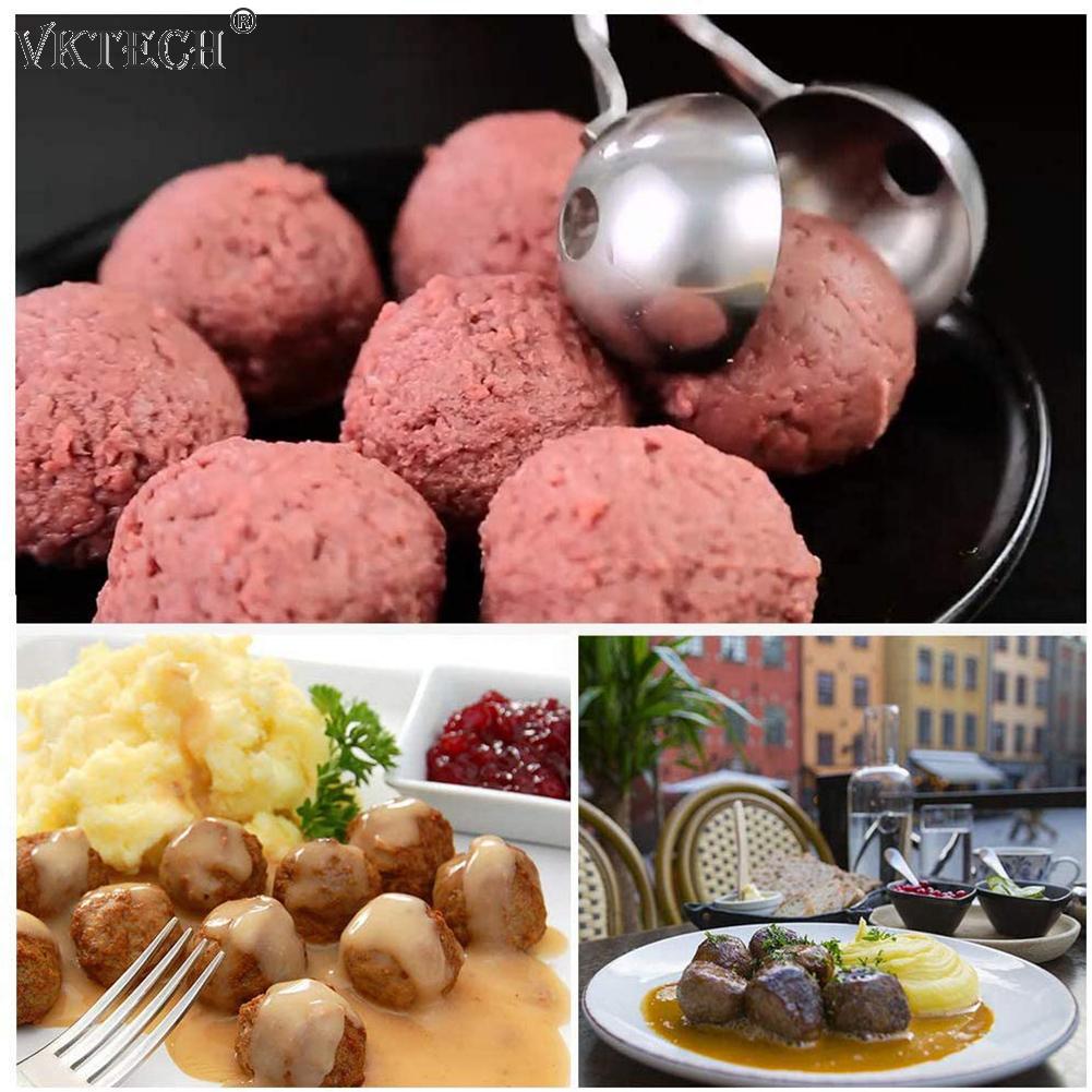 Stainless Steel Meatball Maker Food Clip Stuffing Non-stick Fish Rice Meatball Machine Cooking Tool Kitchen Accessories