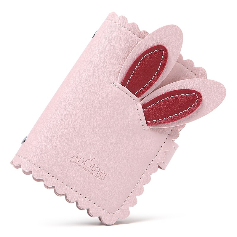 Schöne Cartoon Kaninchen Karte Fall Visitenkarte Halter Frauen Kredit Passport Karte Tasche ID Passport Karte Brieftasche Rosa Weiß: 16