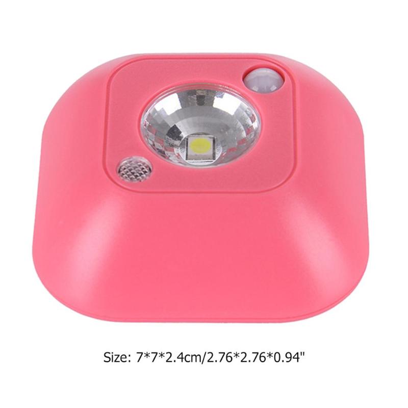 Mini Draadloze Led Sensor Nachtlampje Lamp Pir Infrarood Motion Activated Sensor Licht Voor Wandlamp Kabinet Trappen Licht