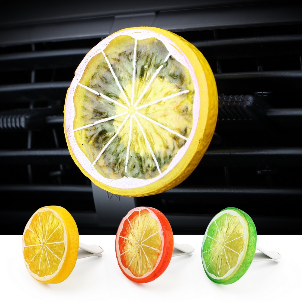 Leepee interiør tilbehør klimaanlæg udluftning klip auto outlet parfume citron form solid duft bil luftfrisker