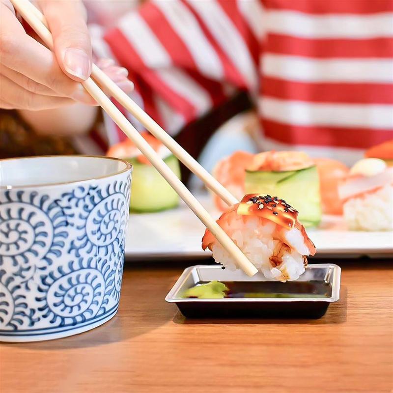 Plato para condimentos desechable plato de salsa para Vinagre de Sushi, bandejas de condimento de soja para Sushi, mostaza, 100 Uds.