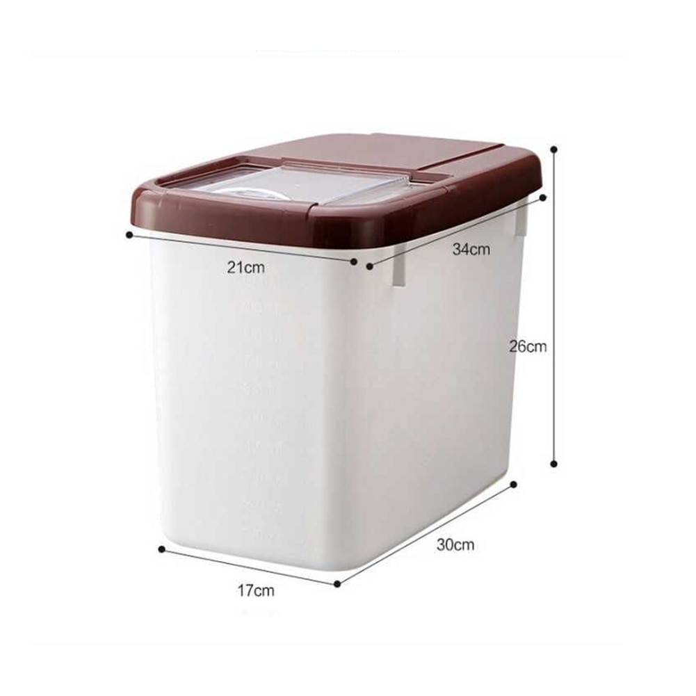 Caja de almacenamiento de arroz de 10kg cajas de almacenamiento de plástico contenedor de almacenamiento de alimentos de cocina dispensador de cereales organizador de almacenamiento herramienta de cocina