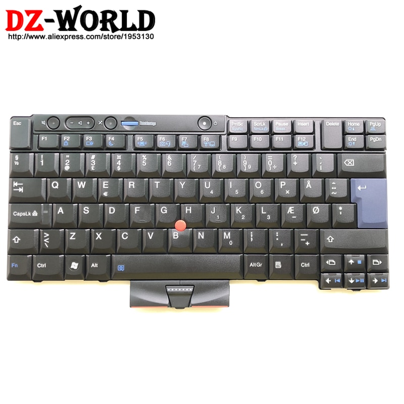 /Orig DK Danish Teclado for Lenovo Thinkpad T400S T410S T410Si T410 T410i Danmark keyboard 45N2150 45N2115 45N2080 45N2220