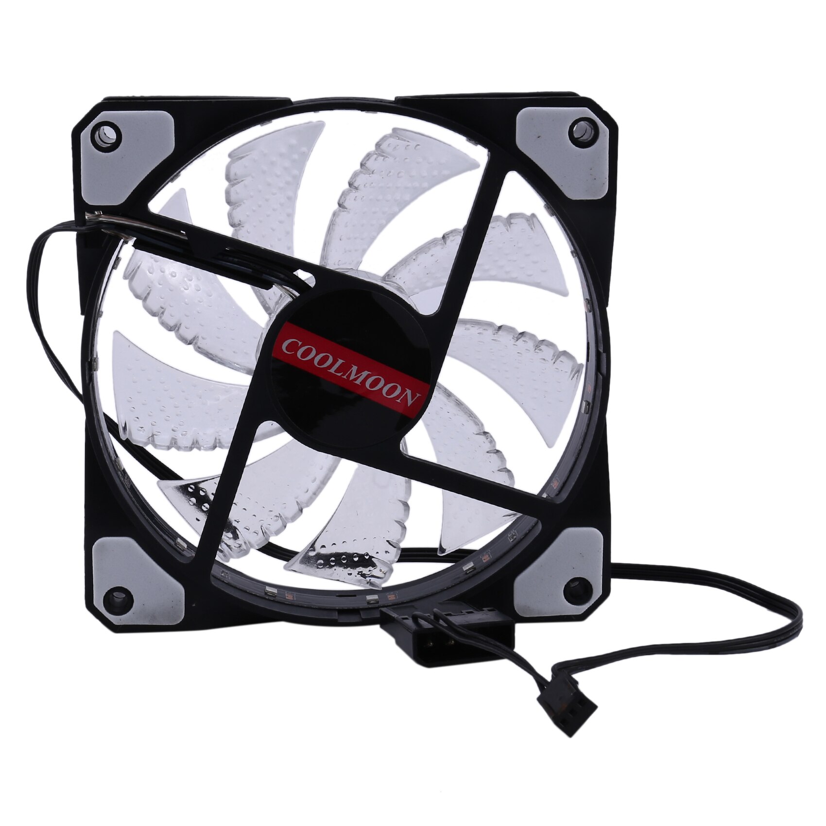 COOLMOON 120mm 15 Light Streamer LED PC Case Cooling Fan Ultra Quiet Computer LED High Airflow Cooling Fan (2-Pack)