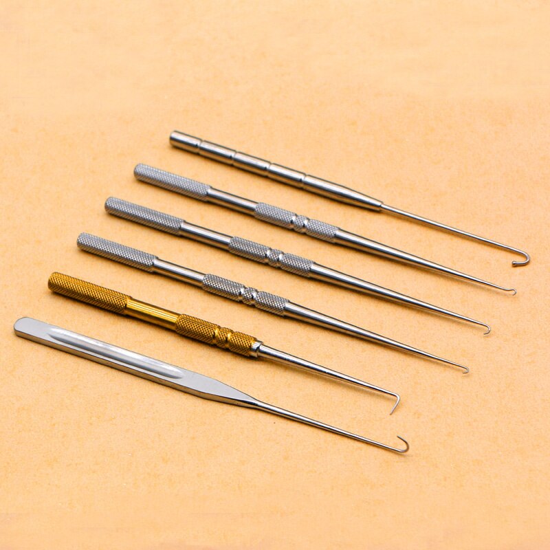 Nase single claw pull hook Sharp head pull hook Question mark type pull noble steel only clay pull hook instrument