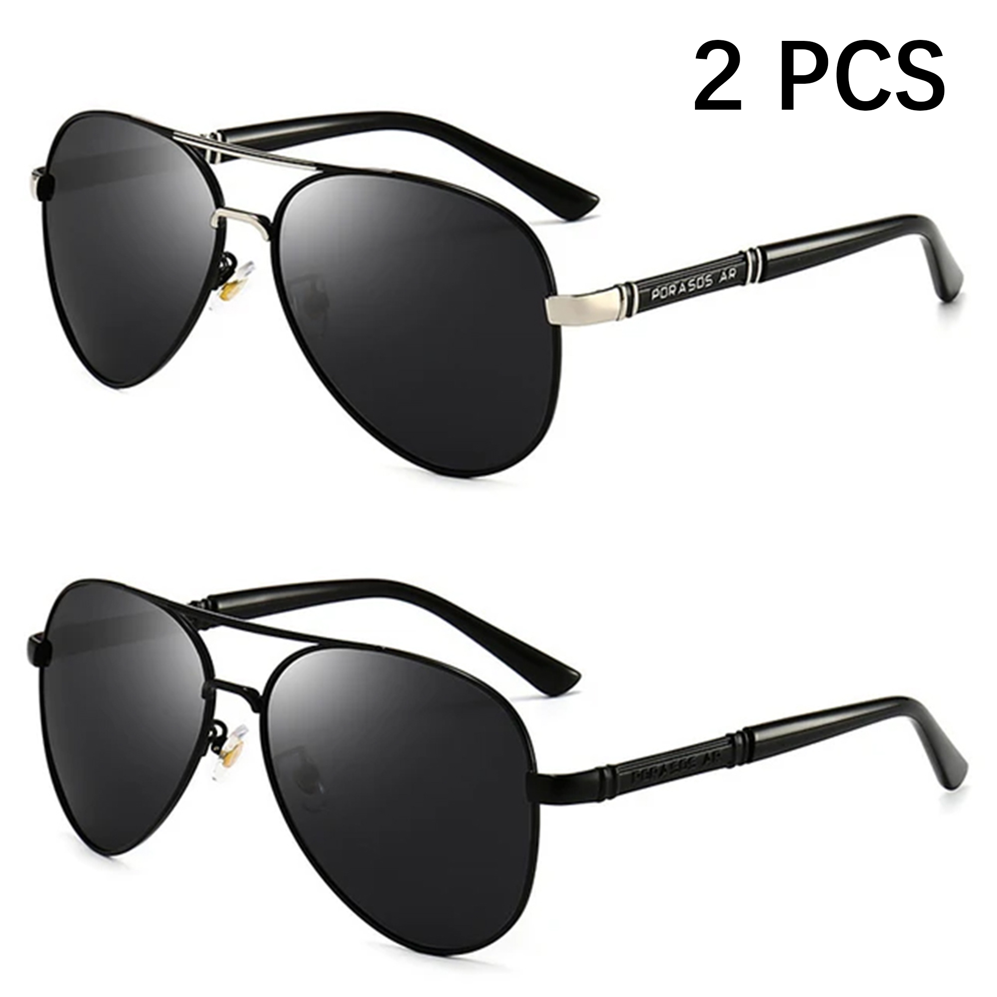 Polarisierte Herren-Sonnenbrille, Flieger-Sonnenbrille für Männer und Frauen, Metallrahmen-Brille für Reisen, Surfen, Fahren, Angeln, UV400: Blau