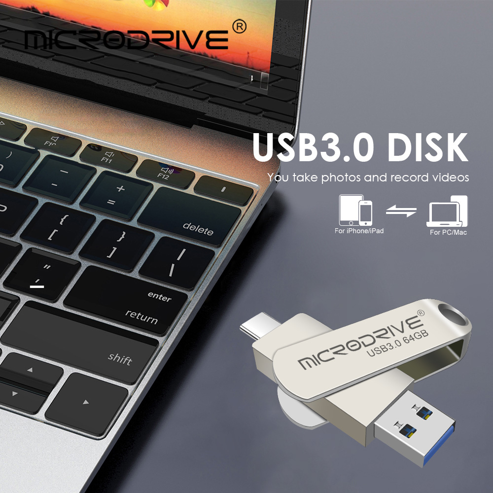 Type c usb 3.0 Pendrive 64GB 128GB 256GB USB memory Stick USB 3.0 Flash Drive Usb Флешка for Photographer