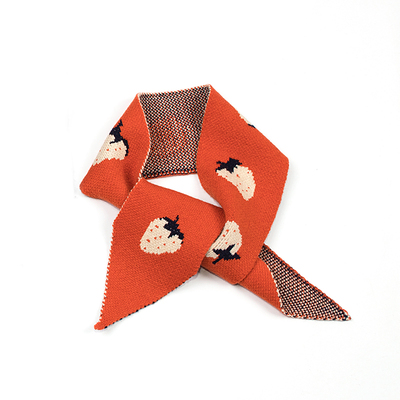 women cute strawberry knitted boa ladies autumn warm lovely decorative neck scarves Korean Japan school girls skinny neckerchief