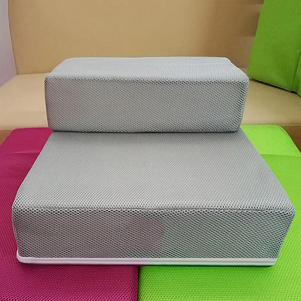 Rampa de malla plegable portátil de 2 escalones para mascotas, estera cómoda para animales, cama, cojín para casa