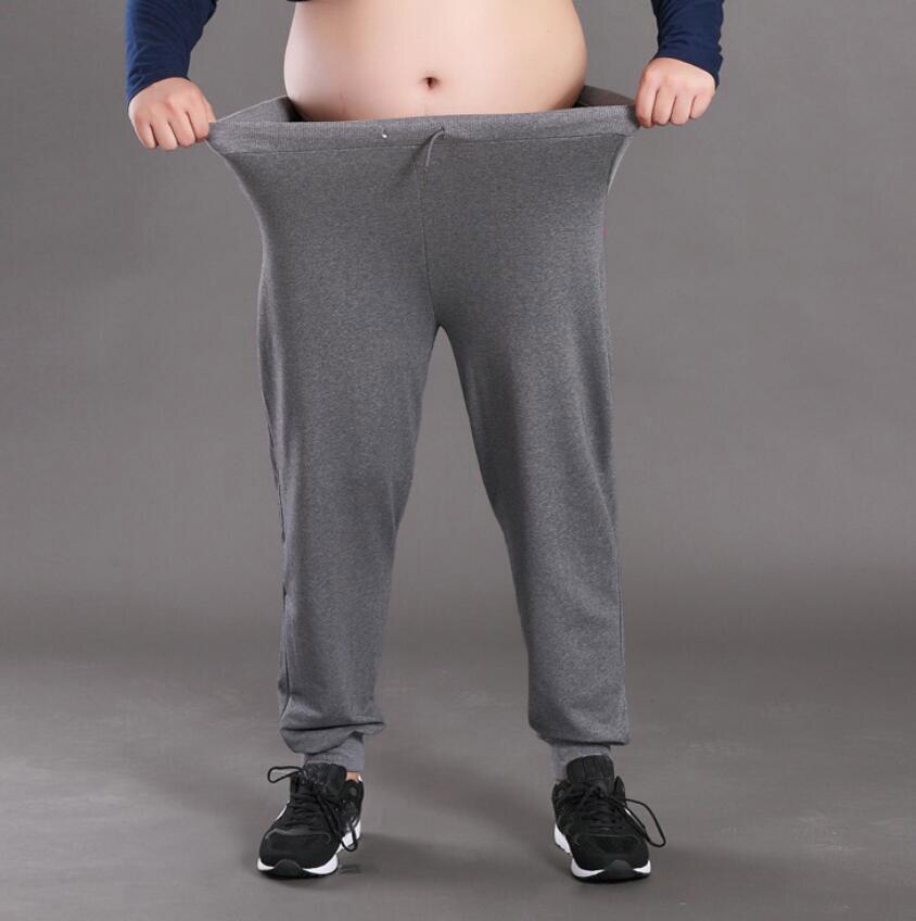 #39 bukser 58 menn 200kg pluss størrelse 14xl 15xl løs tøye ut stor størrelse 66 60 62 vårlige fritidsbukser svart 50 52 54 56: 14xl-178-188kg / Grå