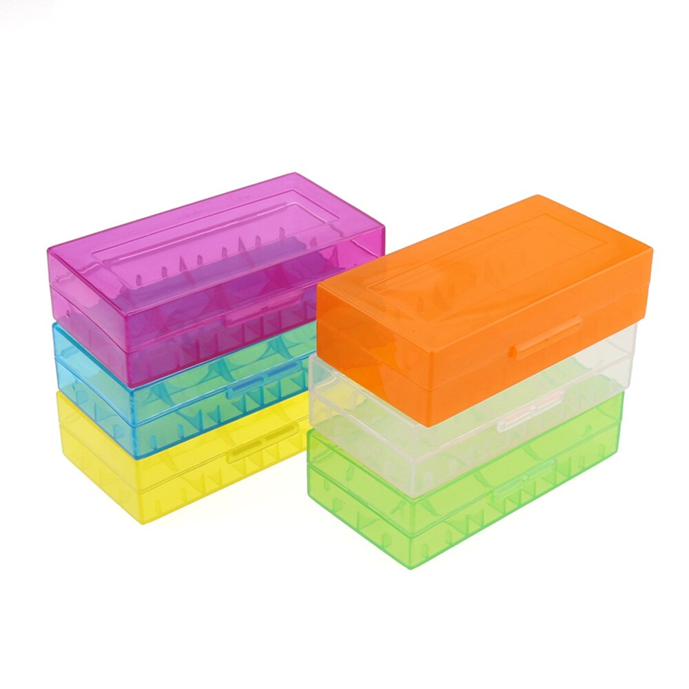 50 Stks/partij 18650 Batterij Case Plastic Transparante Harde 2 Slots Batterij Box Case Houder Opbergdoos