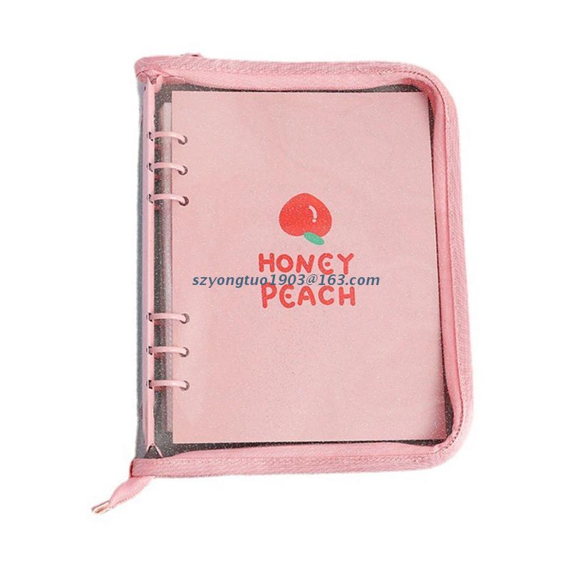 P82C A5/A6 6 Hole Zippered Loose Leaf Notebook Cover Planner Binder Ring Clips Photo Organizer Shell Diary Transparent Case: Millennial fans