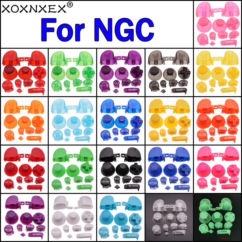 1 Juego de teclas de botón con tapa analógica de 21 colores, botones Y X A B Z para controlador Nintend Gamecube, controlador de Joystick