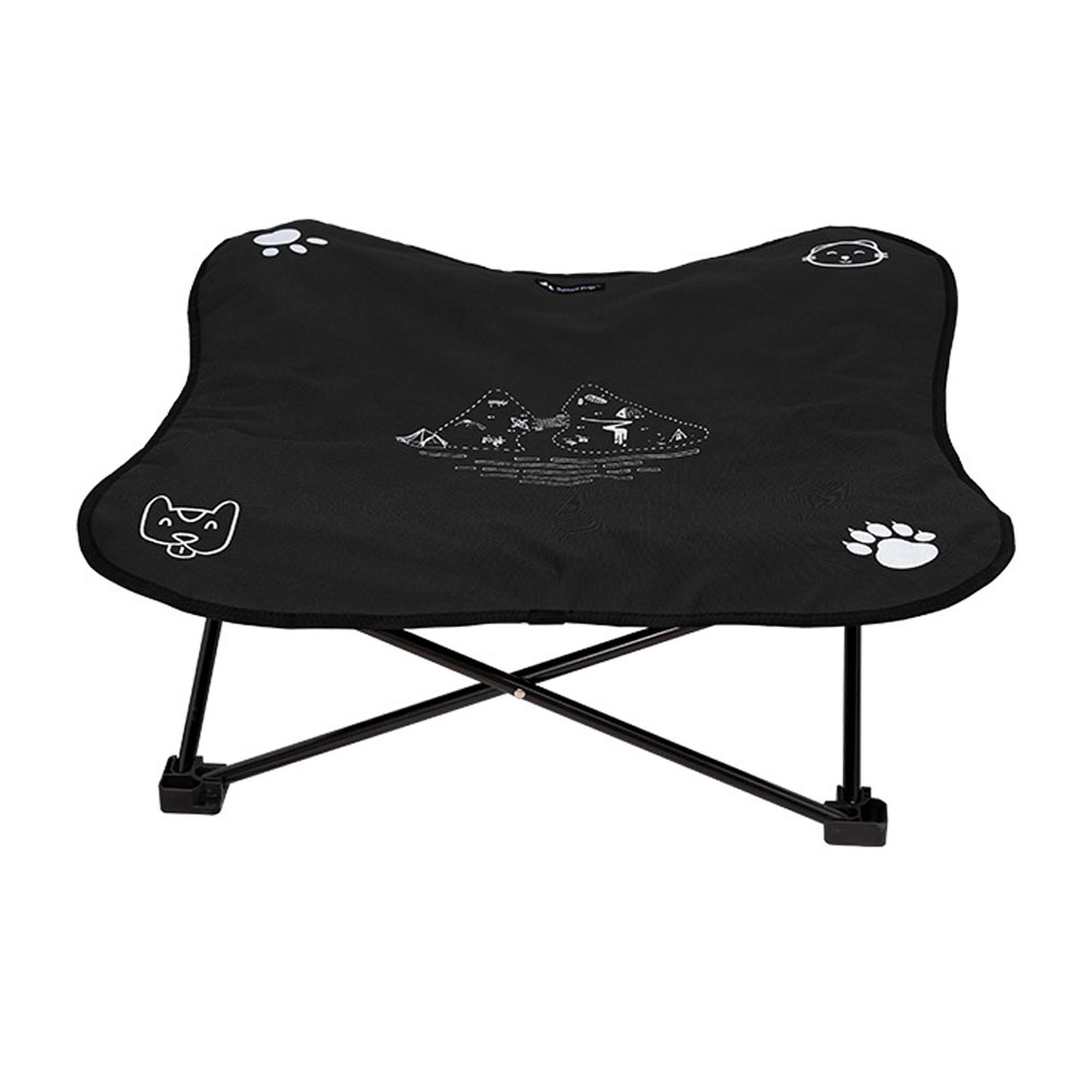 Lit pliant d&#39;extérieur pour chiens, couverture Portable pour chats, tapis de coussin pour animaux de compagnie, canapé pour petits et grands chiens, Camping, couchage avec sac de transport: Black