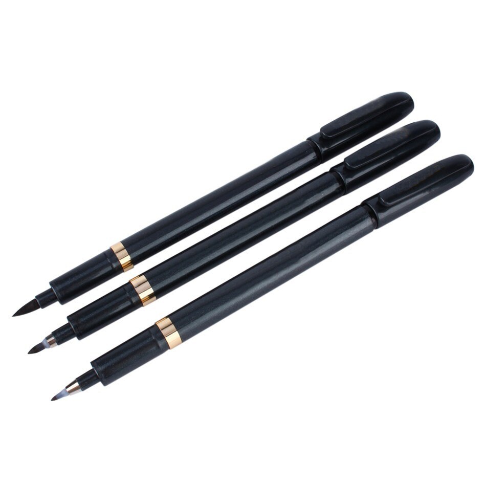 3 unids/set caligrafía japonesa y China Shodo lápiz de tinta para pinceles escribiendo dibujo artesanal