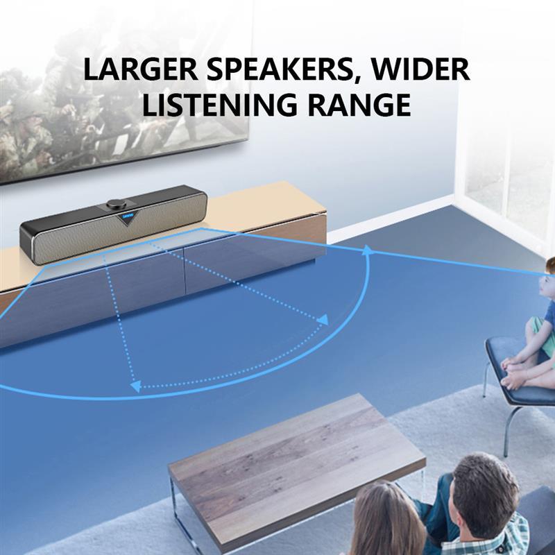 Lenovo L102 TV Sound Bar Wired and Wireless Bluetooth Home Surround SoundBar for PC Theater TV Speaker